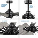 Springer 60 inch Matte Black with Rustic Charcoal Blades Ceiling Fan
