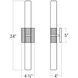 Scepter LED 4.5 inch Black Brass Bath Bar Wall Light