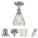 Ballston Conesus 1 Light 6 inch Polished Chrome Semi-Flush Mount Ceiling Light, Ballston