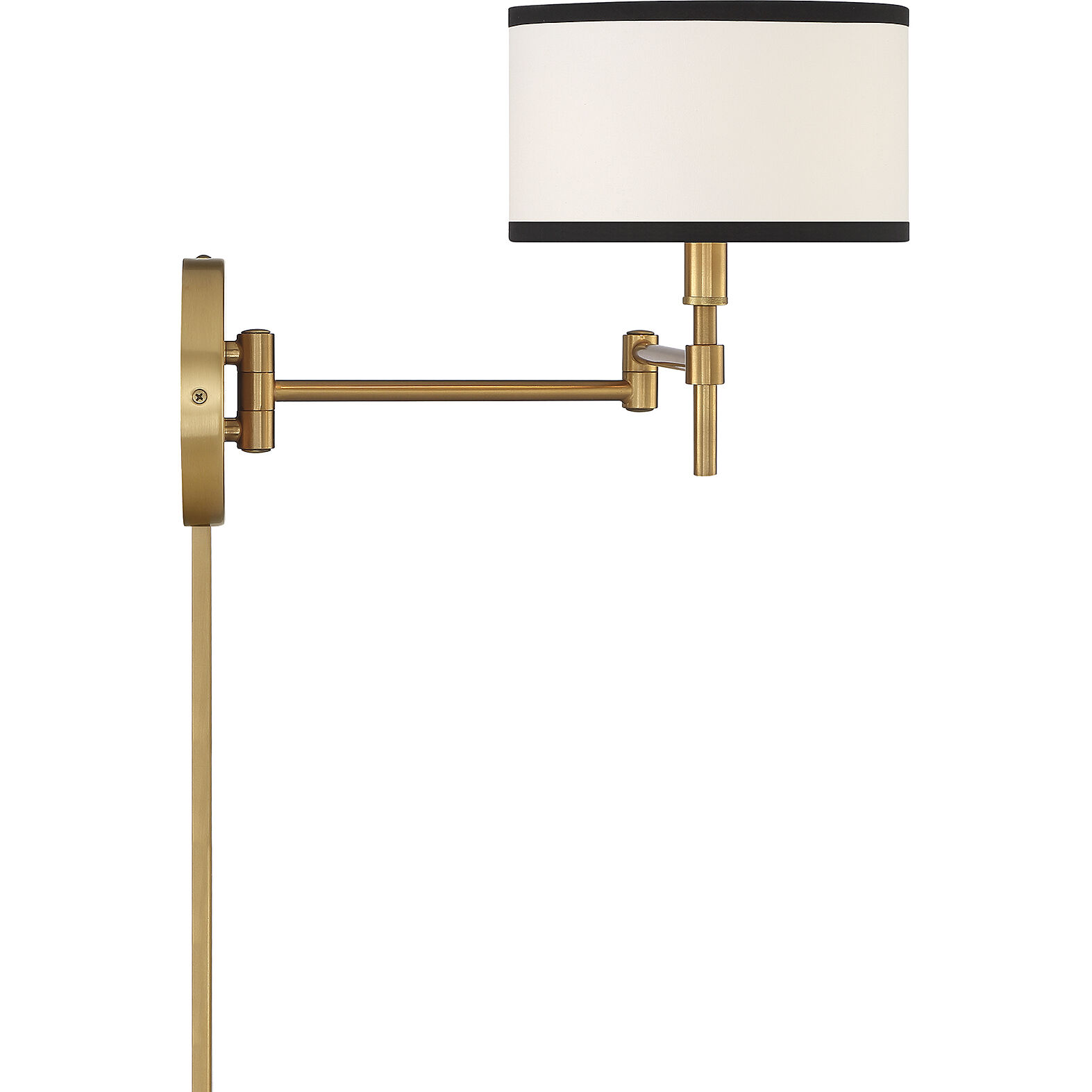 Modern 1 Light 8 inch Natural Brass Wall Sconce Wall Light