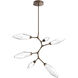 Rock Crystal LED 38.8 inch Flat Bronze Chandelier Ceiling Light in Chilled Clear, 2700K LED, Modern Vine