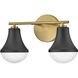 Haddie LED 14.5 inch Black Bath Light Wall Light