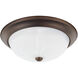 Elijah 3 Light 15 inch Bronze Flush Mount Ceiling Light