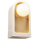 Ambiance Collection 1 Light 4.75 inch Matte White with Champagne Gold Wall Sconce Wall Light
