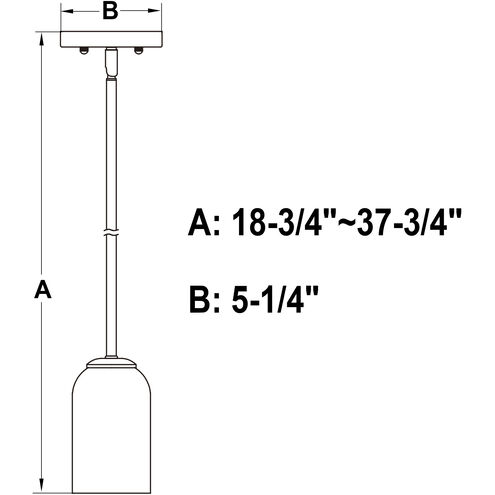Shelby LED 5.25 inch Natural Brass Mini Pendant Ceiling Light