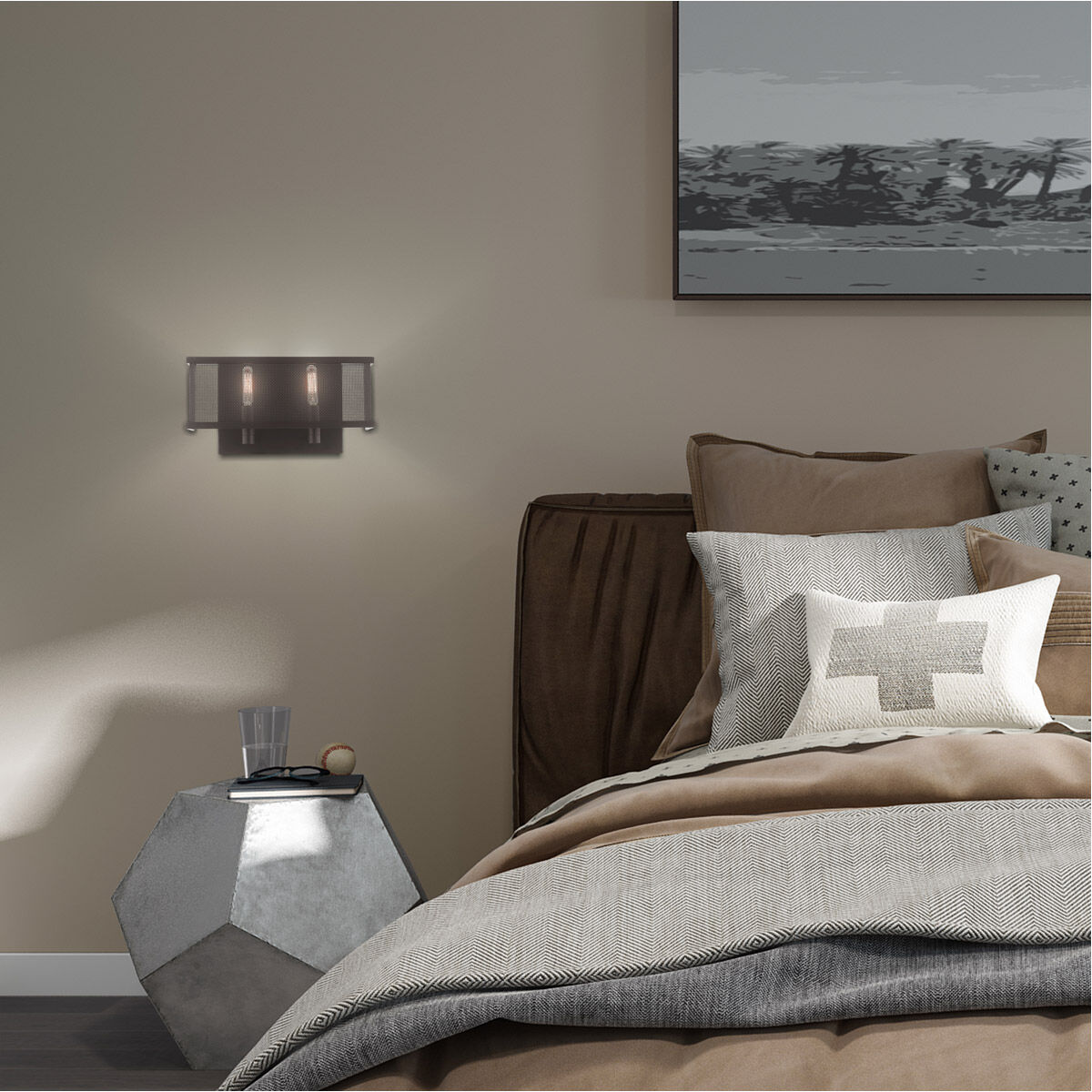 Braddock 2 Light 13 inch Bronze ADA ADA Wall Sconce Wall Light