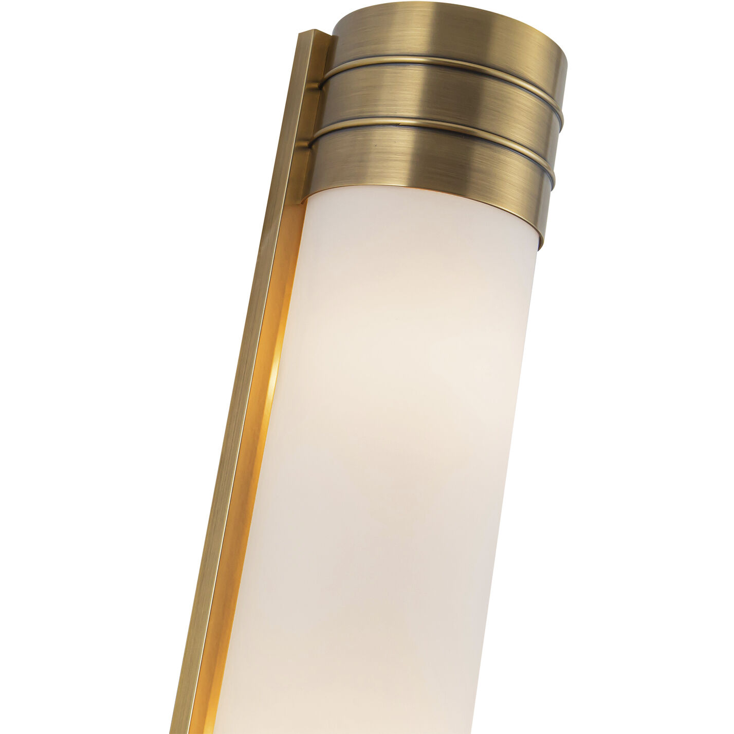 Willard Wall/Vanity Light Wall Light in Vintage Brass, Matte Opal Glass