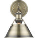 Yep Orwell Vanity Wall Light in Aged Brass