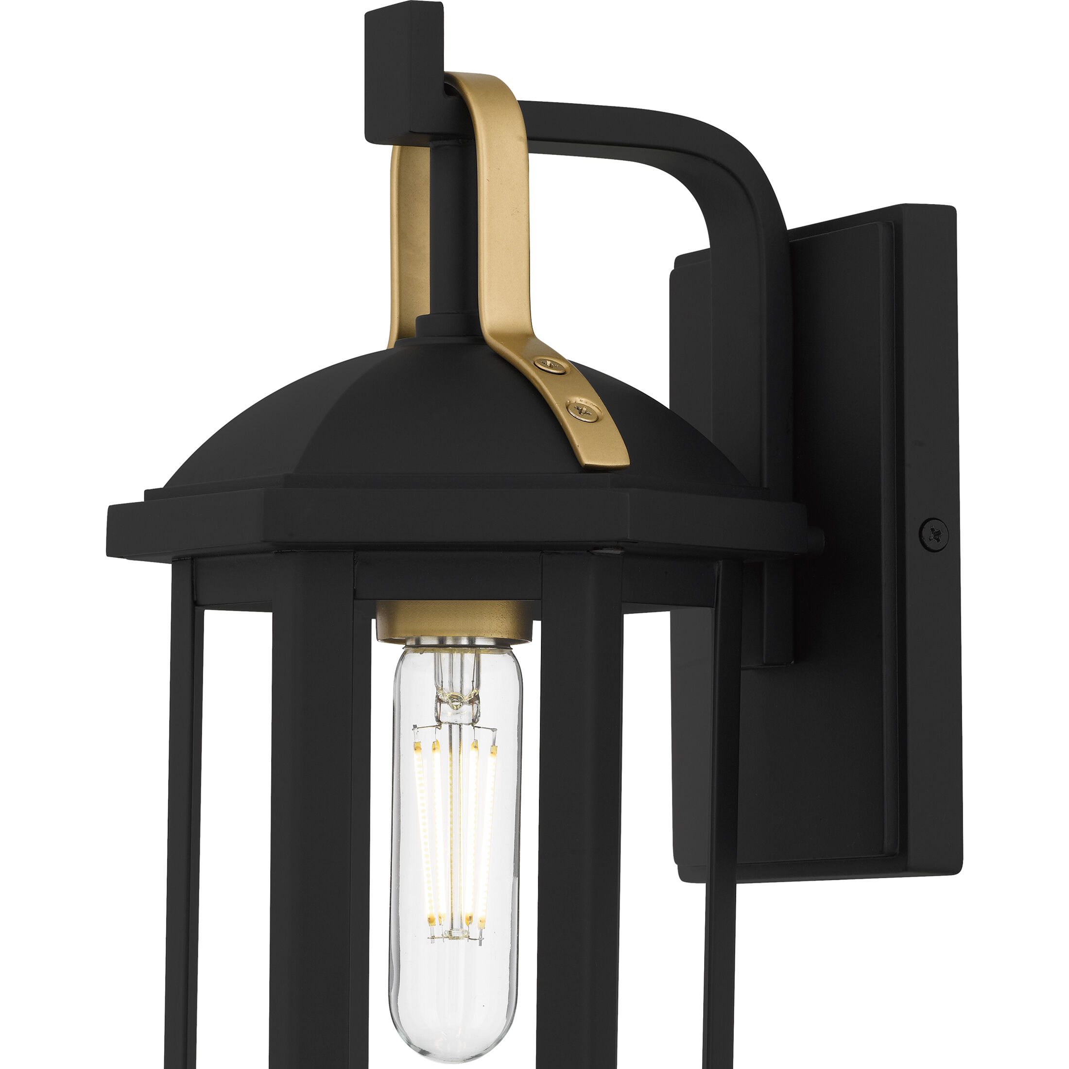 Crestfield 1 Light 15.25 inch Matte Black Outdoor Wall Lantern, Small