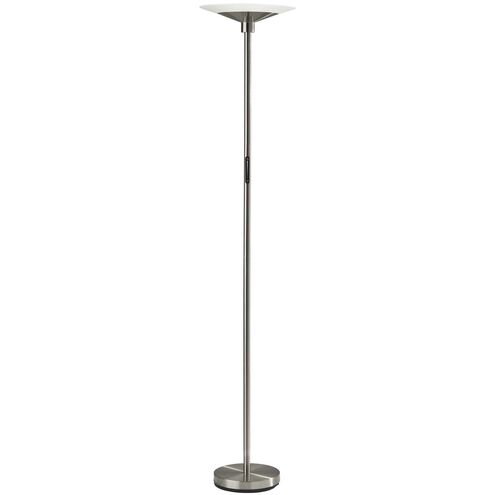 Solar 71 inch 24.00 watt Brushed Steel LED Torchiere Portable Light