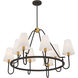 Bellforge 8 Light 38 inch Legacy Brass and Dark Bronze Pendant Ceiling Light