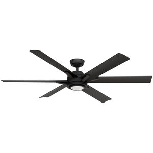 Melia 65 inch Matte Black Outdoor Ceiling Fan