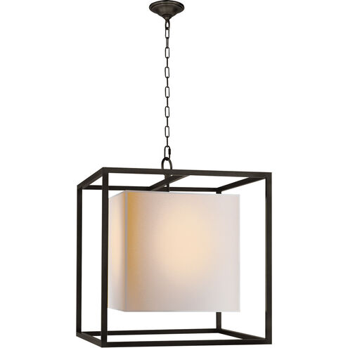 Eric Cohler Caged 2 Light 22 inch Bronze Lantern Pendant Ceiling Light in Natural Paper, Medium