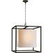 Eric Cohler Caged 2 Light 22 inch Bronze Lantern Pendant Ceiling Light in Natural Paper, Medium