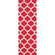 Frontier 96 X 30 inch Red and Neutral Runner, Wool