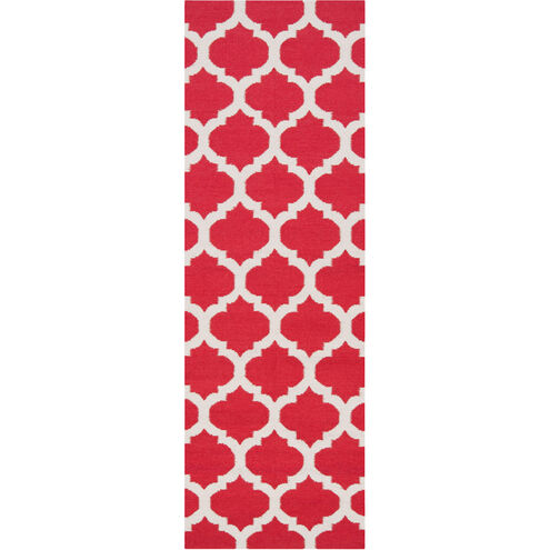 Frontier 96 X 30 inch Red and Neutral Runner, Wool
