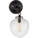 Thomas O'Brien Katie2 1 Light 6.5 inch Bronze Acorn Bath Sconce Wall Light in Clear Glass, Small