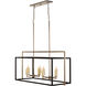 New Traditional 8 Light Matte Black and Antique Platinum Chandelier Ceiling Light