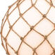 Edison Farmhouse Rope LED 10 inch Antique Brass Mini Pendant Ceiling Light in White Glass with Brown Rope