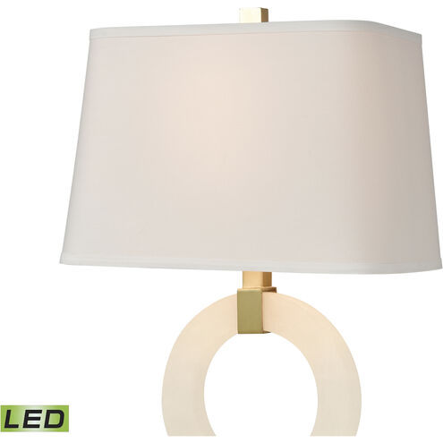 Envrion 23 inch 100.00 watt White with Brass Table Lamp Portable Light