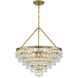 Calypso 8 Light 25 inch Vibrant Gold Chandelier Ceiling Light