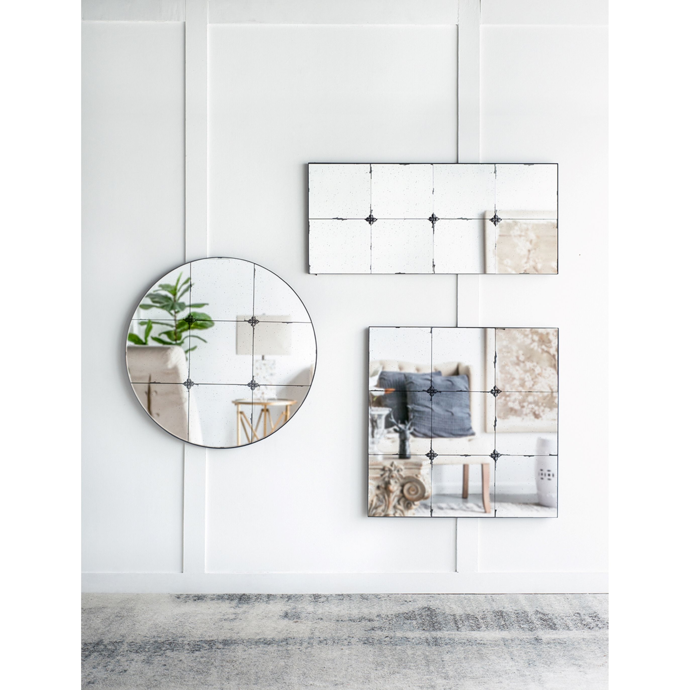 Anita 35.8 X 35.8 inch Black Wall Mirror