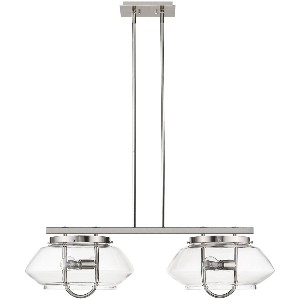 Garner 4 Light 38 inch Satin Nickel Island Pendant Ceiling Light