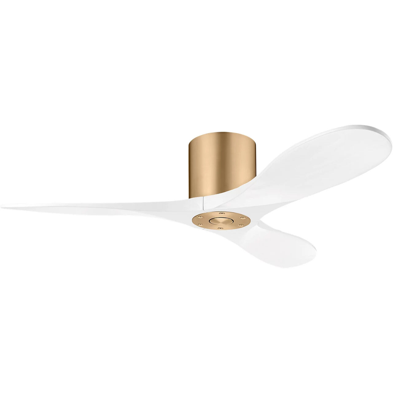 Maverick 44 inch Burnished Brass with Matte White Blades Ceiling Fan