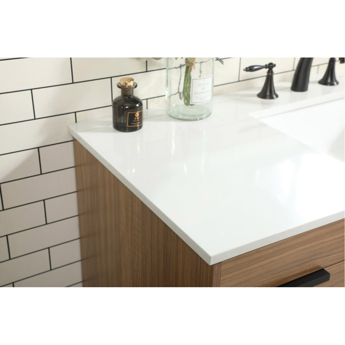 Eugene 48 X 22 X 34 inch Walnut Brown Vanity Sink Set