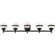 Oldwick 5 Light 43 inch Black Vanity Sconce Wall Light