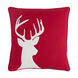 Holiday 18 X 18 inch Bright Red/Ivory Pillow Kit, Square