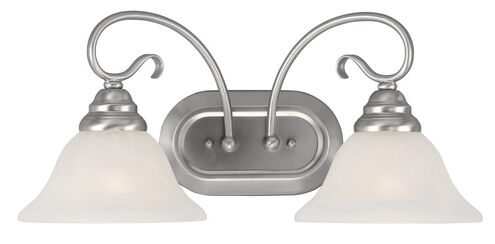 Coronado 2 Light 19 inch Brushed Nickel Bath Vanity Wall Light
