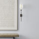 Julie Neill Catina LED 6.25 inch Antique Bronze Leaf Tail Sconce Wall Light, Large