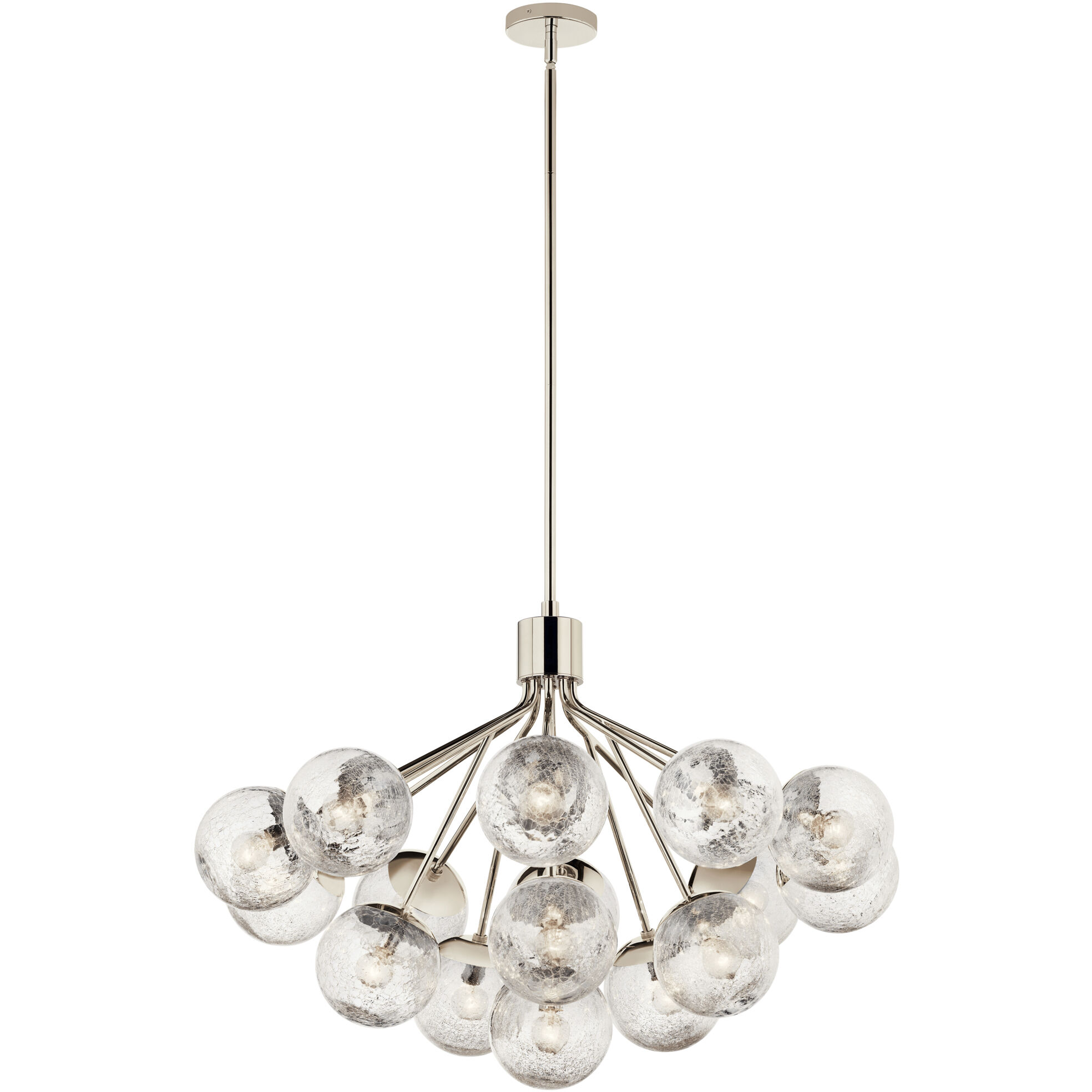 Silvarious 16 Light Polished Nickel Chandelier/Semi Flush Ceiling Light