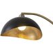Luna Bella 60 inch 100 watt Weathered Brass and Black Arc Floor Lamp Portable Light