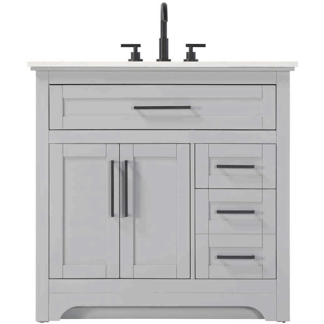 Remington 36 X 35 inch Grey Bathroom Vanity Cabinet