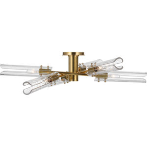 AERIN Casoria Radial Flush Mount Ceiling Light in Hand-Rubbed Antique Brass, XL