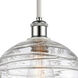 Ballston Large Deco Swirl LED 10 inch White and Polished Chrome Pendant Ceiling Light, Ballston