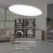 Ideal LED 32.25 inch Satin Nickel Flush Mount Ceiling Light
