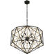 Marcia 10 Light 30 inch Matte Black and French Gold Pendant Ceiling Light