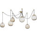 Molten Spider 6 Light 48 inch Natural Brass Chandelier Ceiling Light, Small