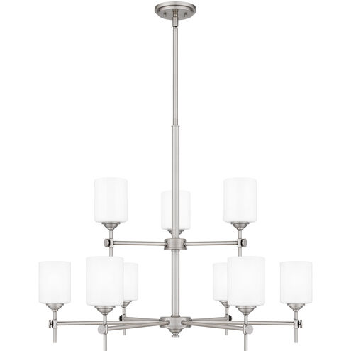 Aria 9 Light 34 inch Antique Polished Nickel Chandelier Ceiling Light