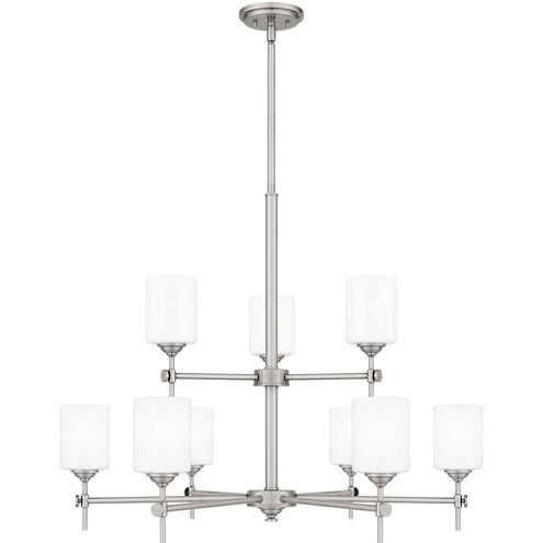 Aria 9 Light 34 inch Antique Polished Nickel Chandelier Ceiling Light