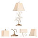 Crystal Bird 27 inch 100.00 watt Silver and Gold Table Lamp Portable Light, Right