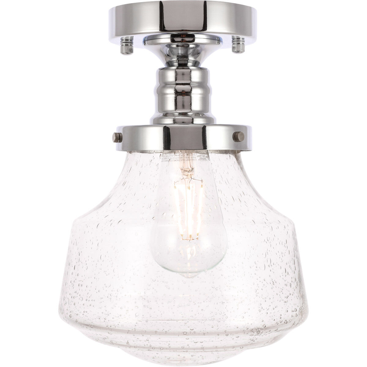 Lyle 1 Light 8 inch Chrome Flush Mount Ceiling Light