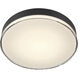 Mona 15.75 inch Matte black Flush Mount Ceiling Light