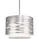 Tempest 1 Light 18.3 inch Beige Silver Chandelier Ceiling Light in Metallic Beige Silver, White Linen, Drum