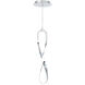 Marise LED 1 inch Chrome Mini-Pendant Ceiling Light, dweLED