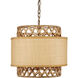 Isola 6 Light 43 inch Khaki/Natural Water Hyacinth Chandelier Ceiling Light