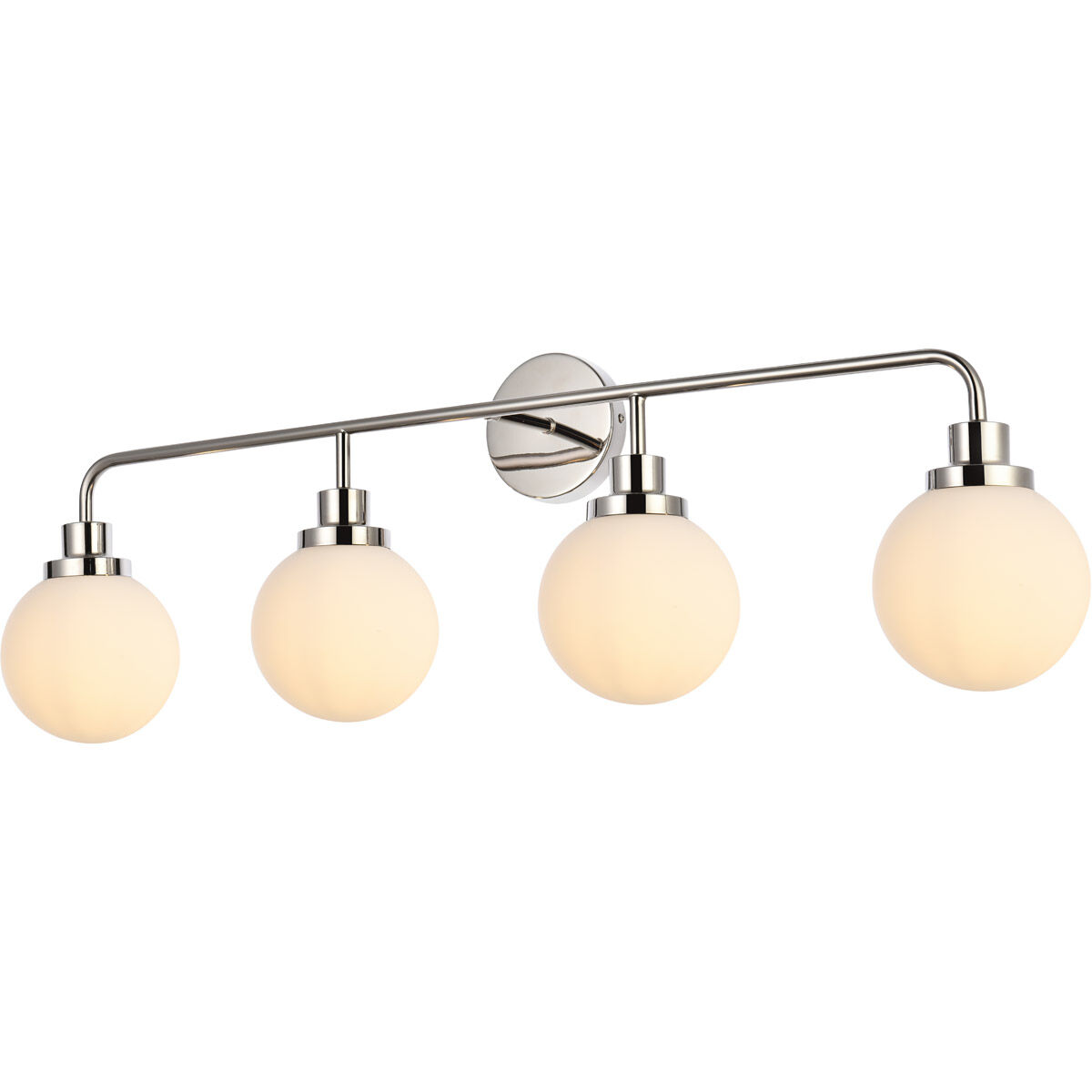 Hanson 4 Light 38 inch Polish Nickel Bath Sconce Wall Light